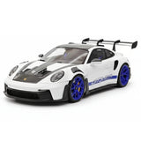 [Henson & Heaven] 1:18 Porsche 2023 992.1 GT3 RS White & Blue Hub Model Car Resin