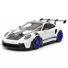 [Henson & Heaven] 1:18 Porsche 2023 992.1 GT3 RS White & Blue Hub Model Car Resin