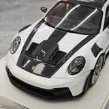 [Henson & Heaven] 1:18 Porsche 2023 992.1 GT3 RS White & Silver Hub Model Car Resin
