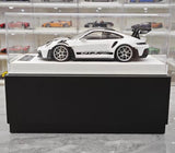 [Henson & Heaven] 1:18 Porsche 2023 992.1 GT3 RS White & Silver Hub Model Car Resin