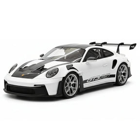 [Henson & Heaven] 1:18 Porsche 2023 992.1 GT3 RS White & Silver Hub Model Car Resin