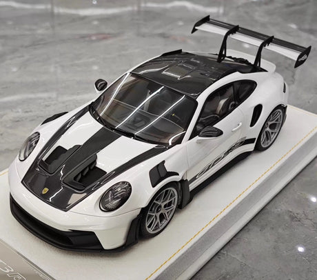 [Henson & Heaven] 1:18 Porsche 2023 992.1 GT3 RS White & Silver Hub Model Car Resin