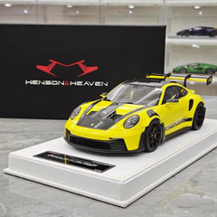 [Henson & Heaven] 1:18 Porsche 2023 992.1 GT3 RS Yellow Model Car Resin