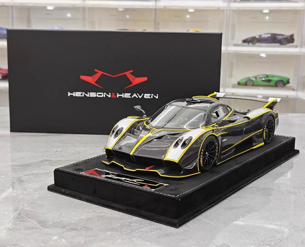 [Henson & Heaven] 1:18 Pagani 2020 Huayra R zwart Carbon modelauto Hars