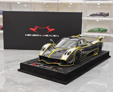 [Henson & Heaven] 1:18 Pagani 2020 Huayra R Black Carbon Model Car Resin
