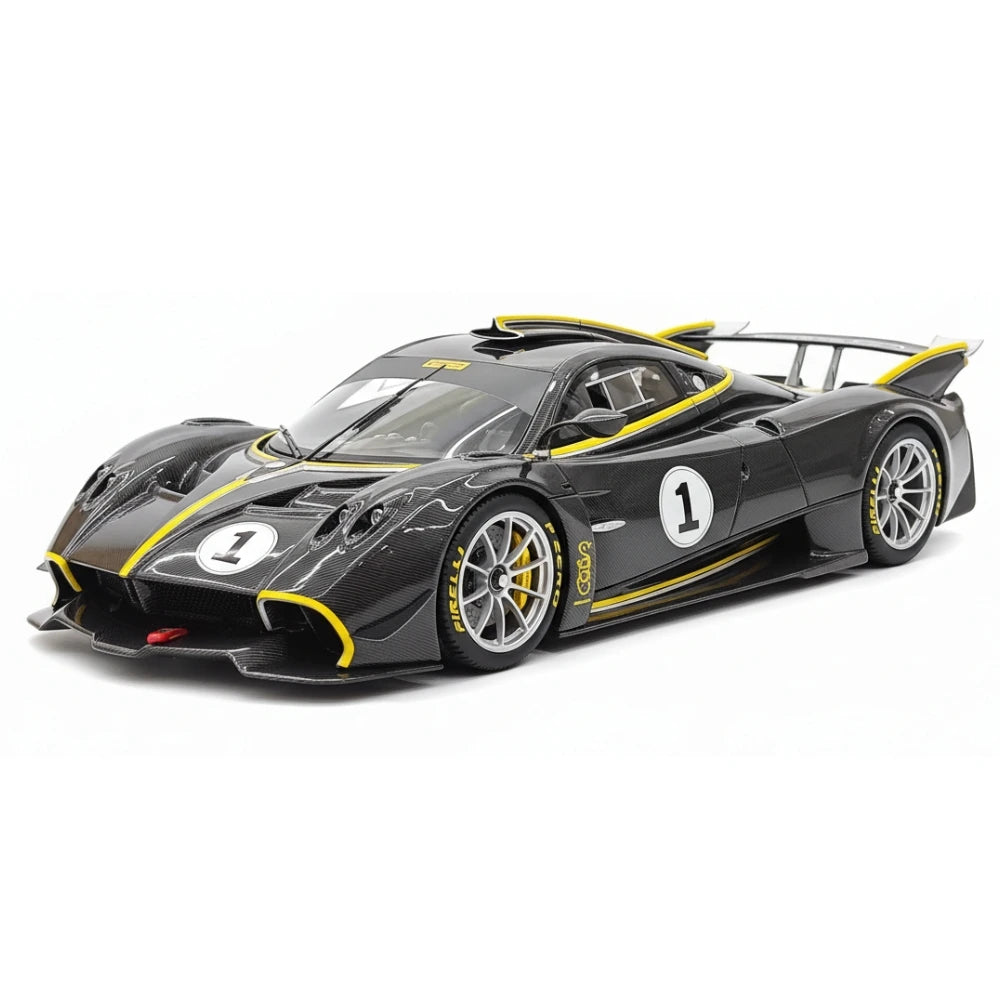 [Henson Heaven] 1:18 Pagani 2020 Huayra R ブラック カーボン Racing #1 Livery レジン / Closed Body