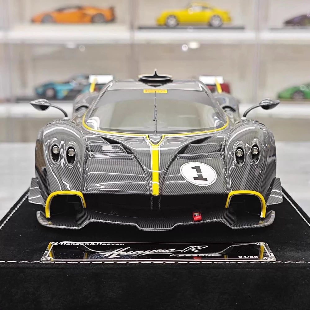 [Henson Heaven] 1:18 Pagani 2020 Huayra R Black Carbon Racing #1 Livery Resin / Closed Body