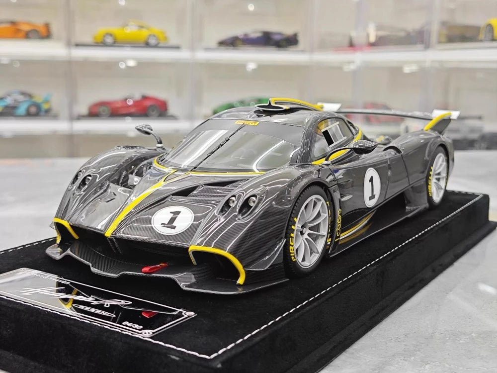[Henson Heaven] 1:18 Pagani 2020 Huayra R Black Carbon Racing #1 Livery Resin / Closed Body
