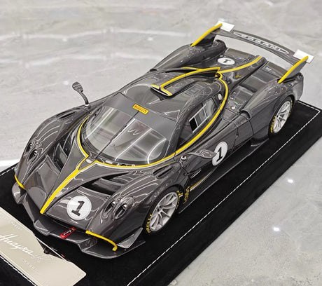 [Henson Heaven] 1:18 Pagani 2020 Huayra R Black Carbon Racing #1 Livery Resin / Closed Body