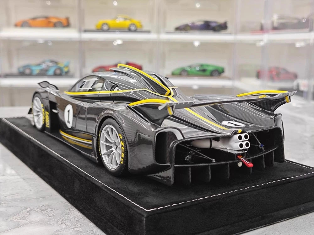 [Henson Heaven] 1:18 Pagani 2020 Huayra R Black Carbon Racing #1 Livery Resin / Closed Body