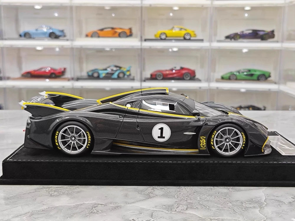 [Henson Heaven] 1:18 Pagani 2020 Huayra R Black Carbon Racing #1 Livery Resin / Closed Body