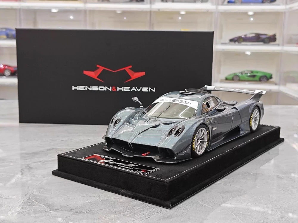 [Henson & Heaven] 1:18 Pagani 2020 Huayra R Matt bleu gris voiture miniature Resin