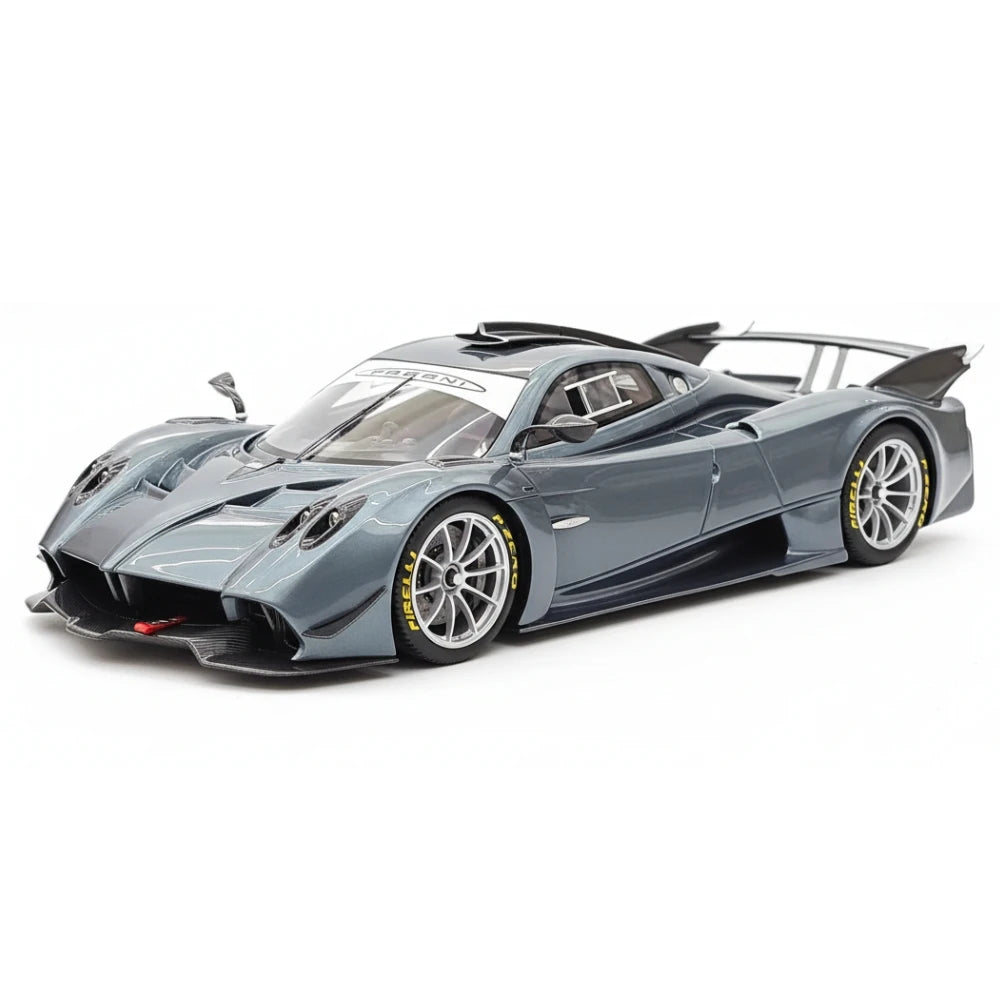 [Henson & Heaven] 1:18 Pagani 2020 Huayra R Matt Blue Grey Model Car Resin