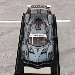 [Henson & Heaven] 1:18 Pagani 2020 Huayra R Matt Blue Grey Model Car Resin