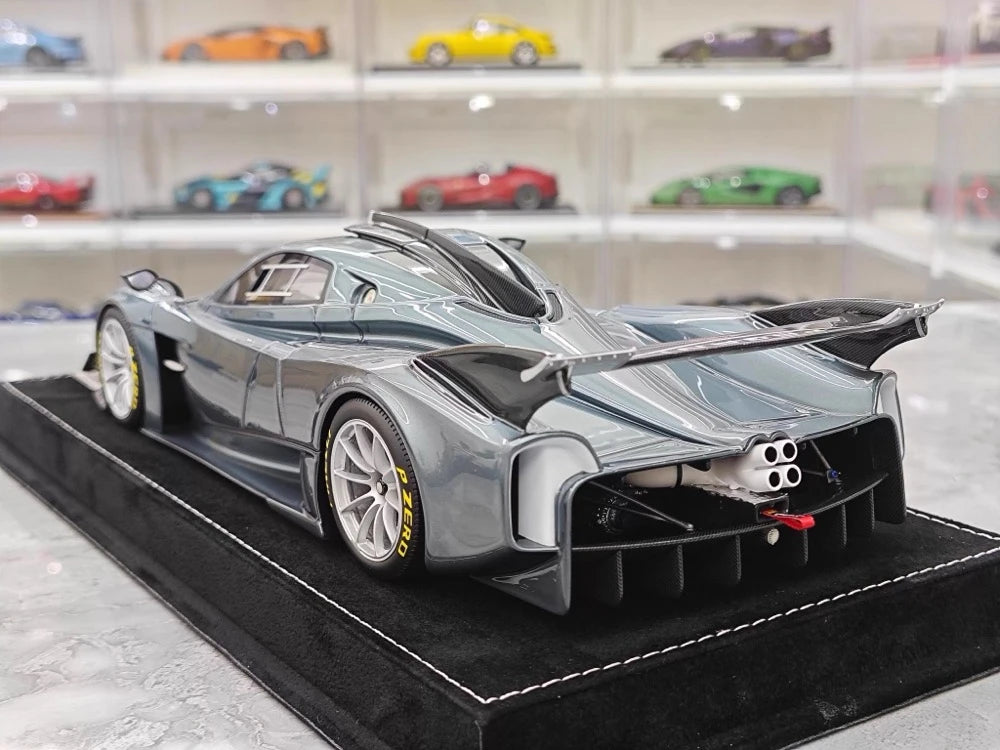 [Henson & Heaven] 1:18 Pagani 2020 Huayra R Matt Blue Grey Model Car Resin