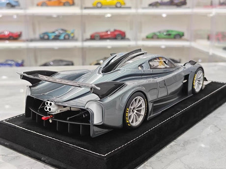 [Henson & Heaven] 1:18 Pagani 2020 Huayra R Matt Blue Grey Model Car Resin