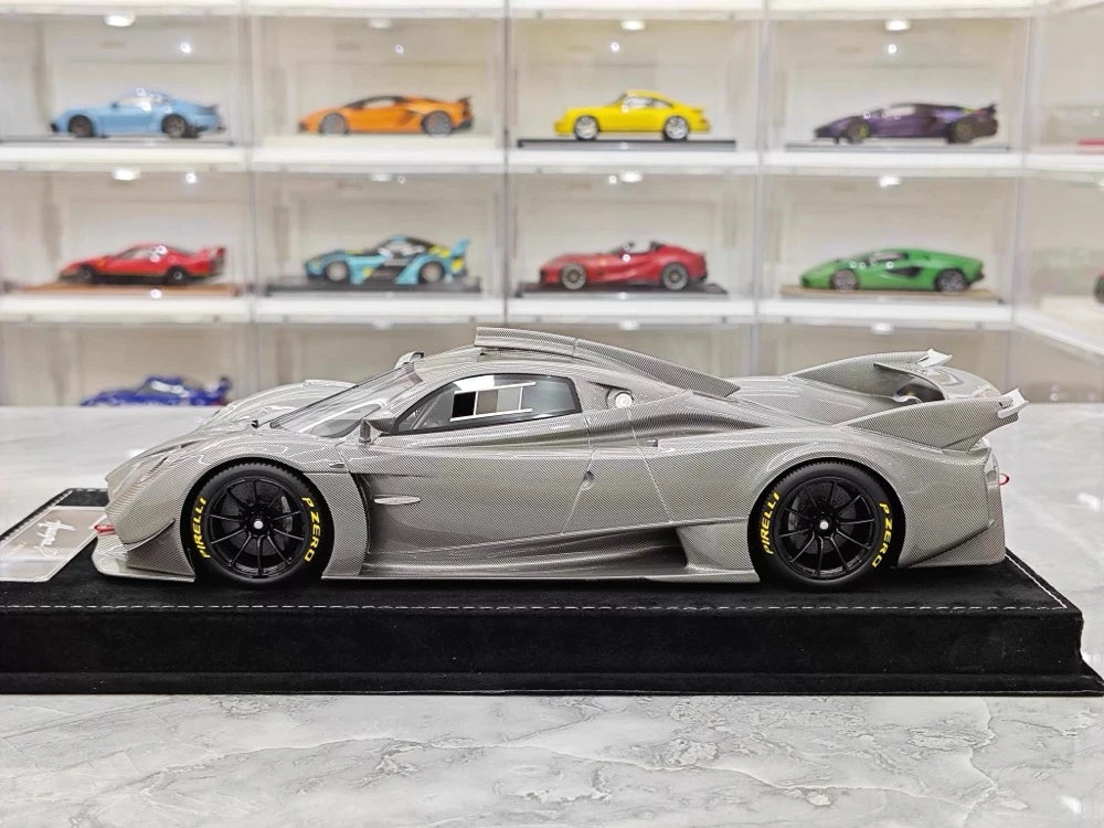 [Henson & Heaven] 1:18 Pagani 2020 Huayra R Silver Carbon Model Car Resin