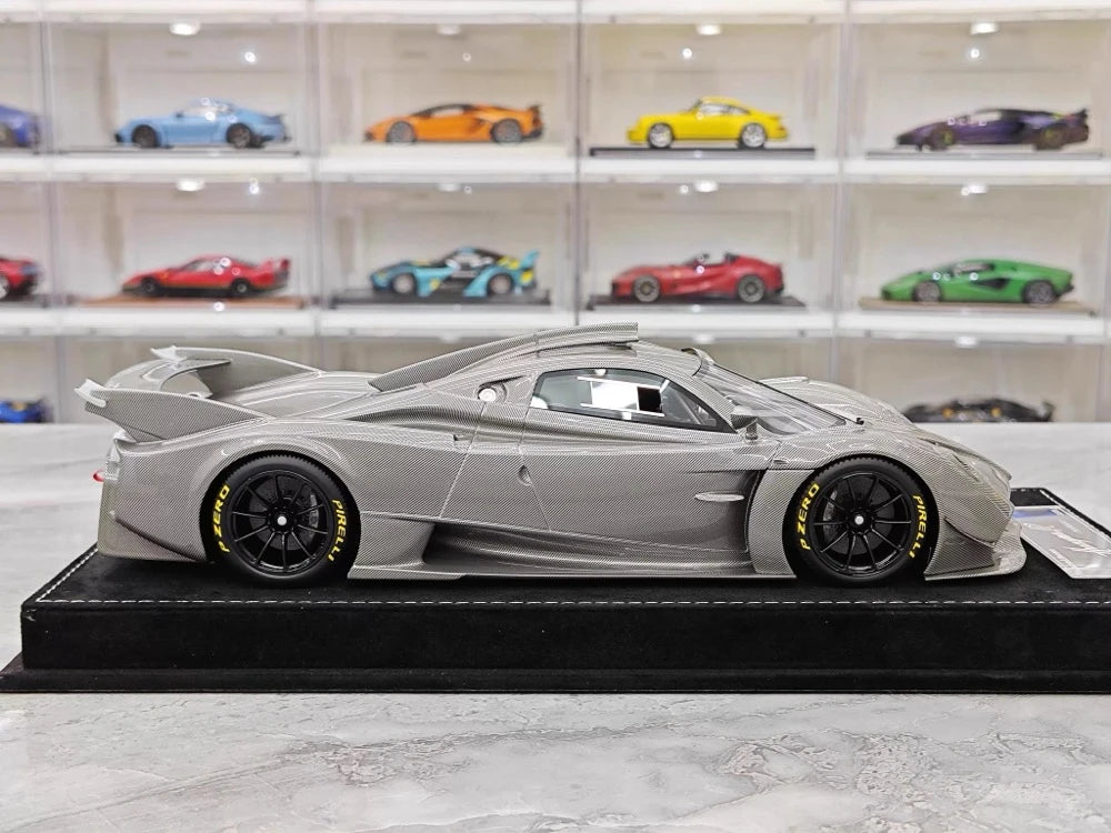 [Henson & Heaven] 1:18 Pagani 2020 Huayra R Silver Carbon Model Car Resin