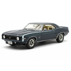 [Highway61] 1:18 Chevrolet 1969 Camaro SS 396 Black Model Car Die-Cast