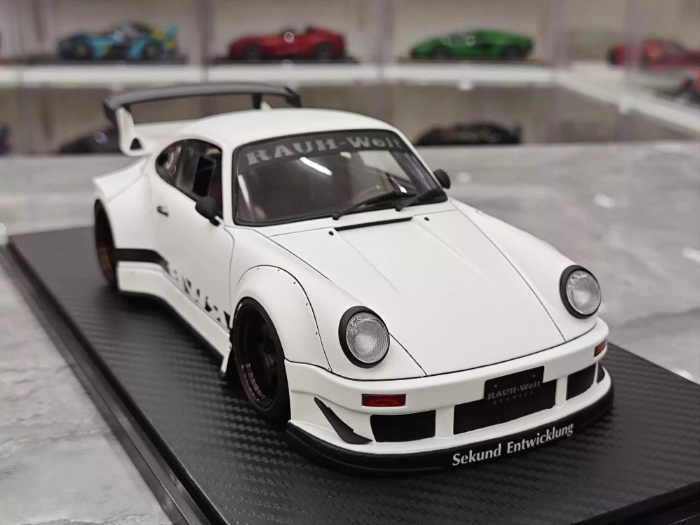 [Ignition] 1:18 Porsche 1989 911 930 RWB JDM Widebody White Model Car Resin