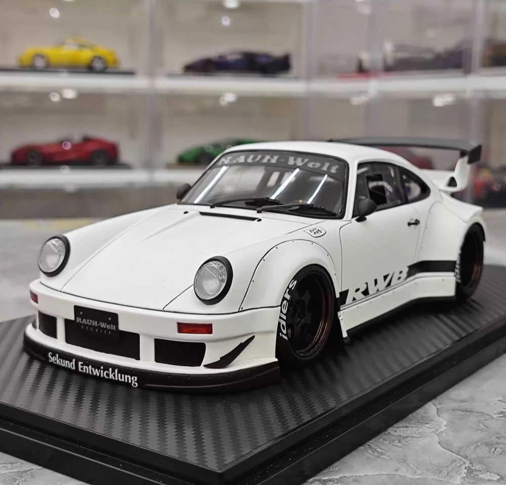 [Ignition] 1:18 Porsche 1989 911 930 RWB JDM Widebody White Model Car Resin