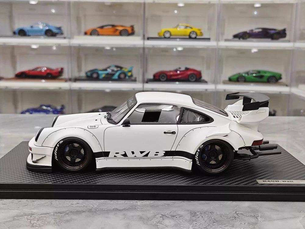 [Ignition] 1:18 Porsche 1989 911 930 RWB JDM Widebody White Model Car Resin