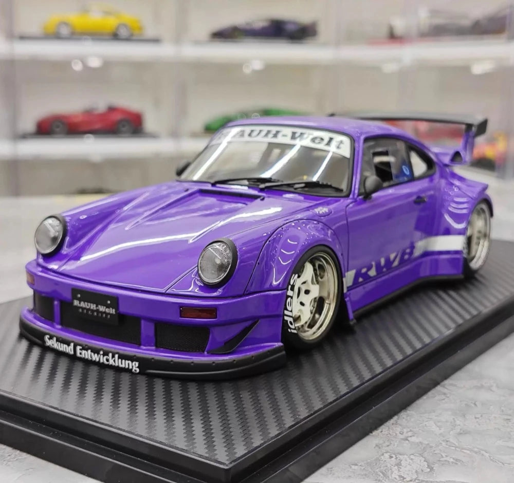 [Ignition] 1:18 Porsche 1989 911 930 RWB JDM Widebody Purple Model Car Resin