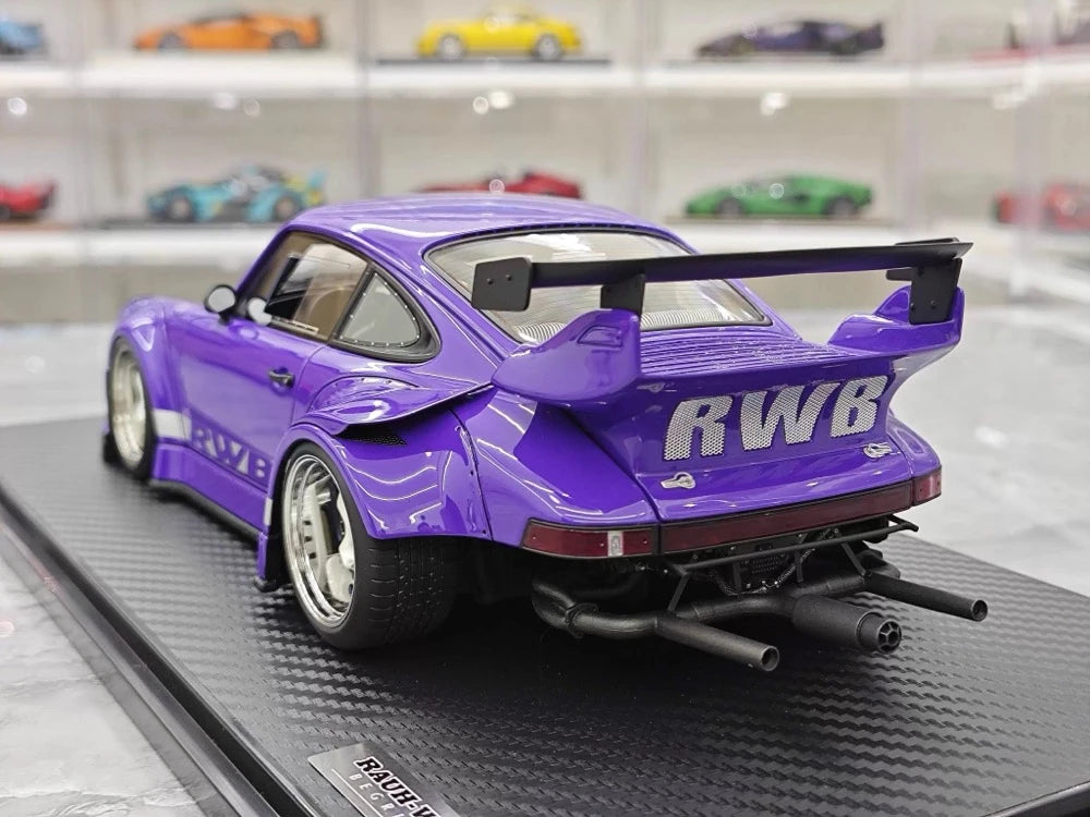 [Ignition] 1:18 Porsche 1989 911 930 RWB JDM Widebody Purple Model Car Resin