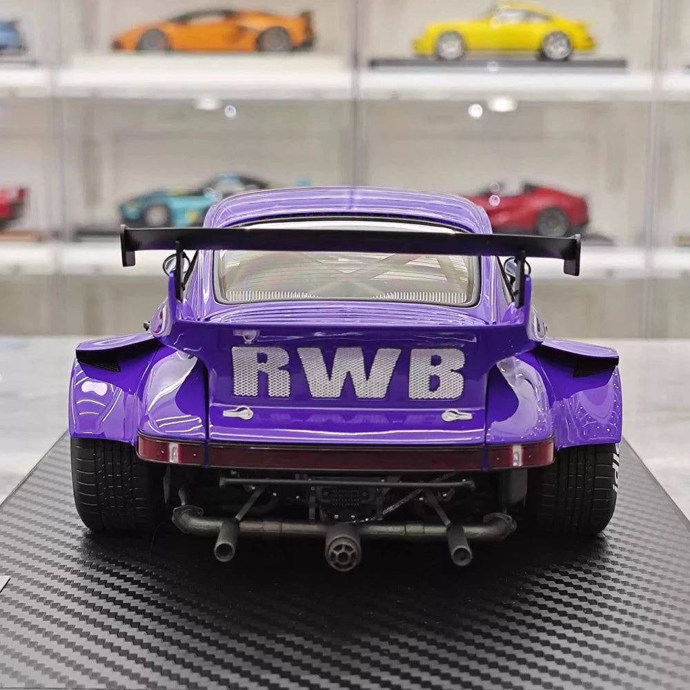 [Ignition] 1:18 Porsche 1989 911 930 RWB JDM Widebody Purple Model Car Resin