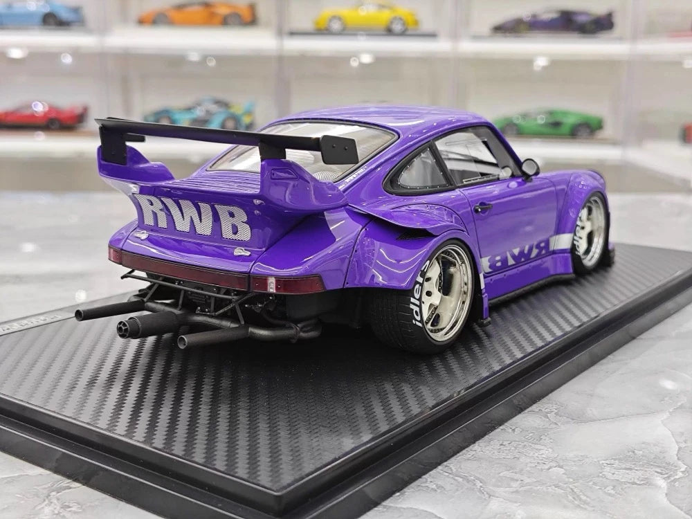 [Ignition] 1:18 Porsche 1989 911 930 RWB JDM Widebody Purple Model Car Resin