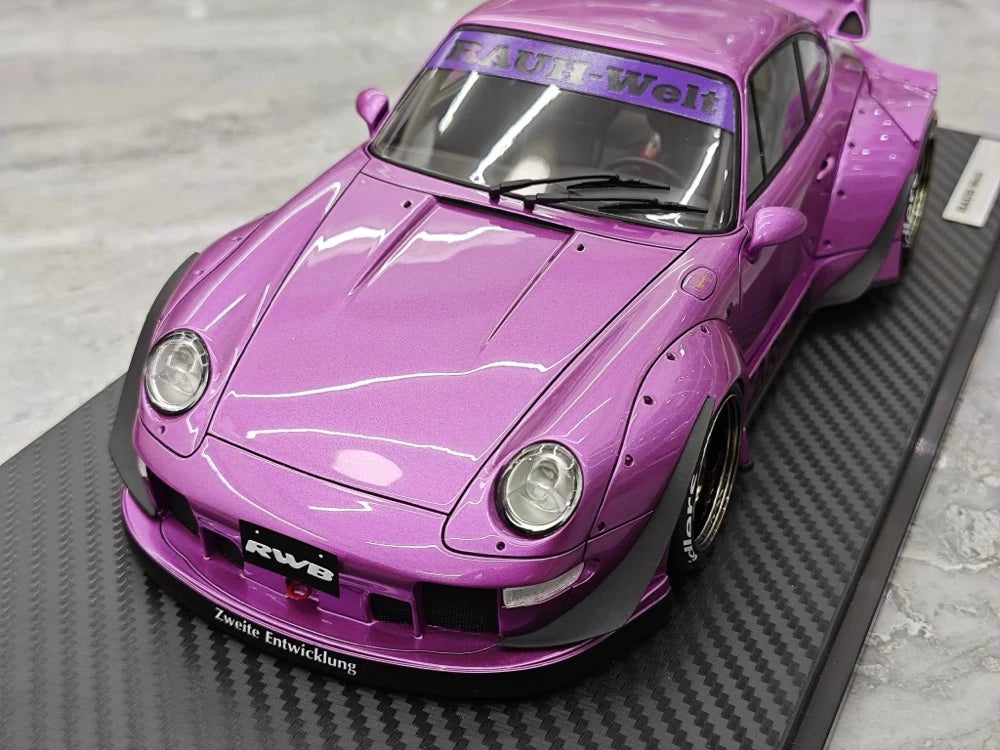 [Ignition] 1:18 Porsche 1996 993 RWB GT3 JDM Widebody viola modellino di auto resina