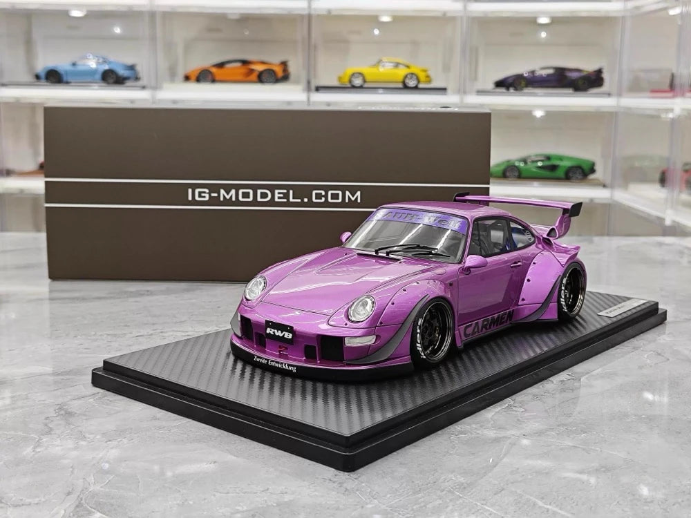 [Ignition] 1:18 Porsche 1996 993 RWB GT3 JDM Widebody Purple Model Car Resin