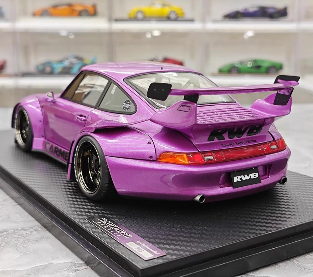 [Ignition] 1:18 Porsche 1996 993 RWB GT3 JDM Widebody Purple Model Car Resin