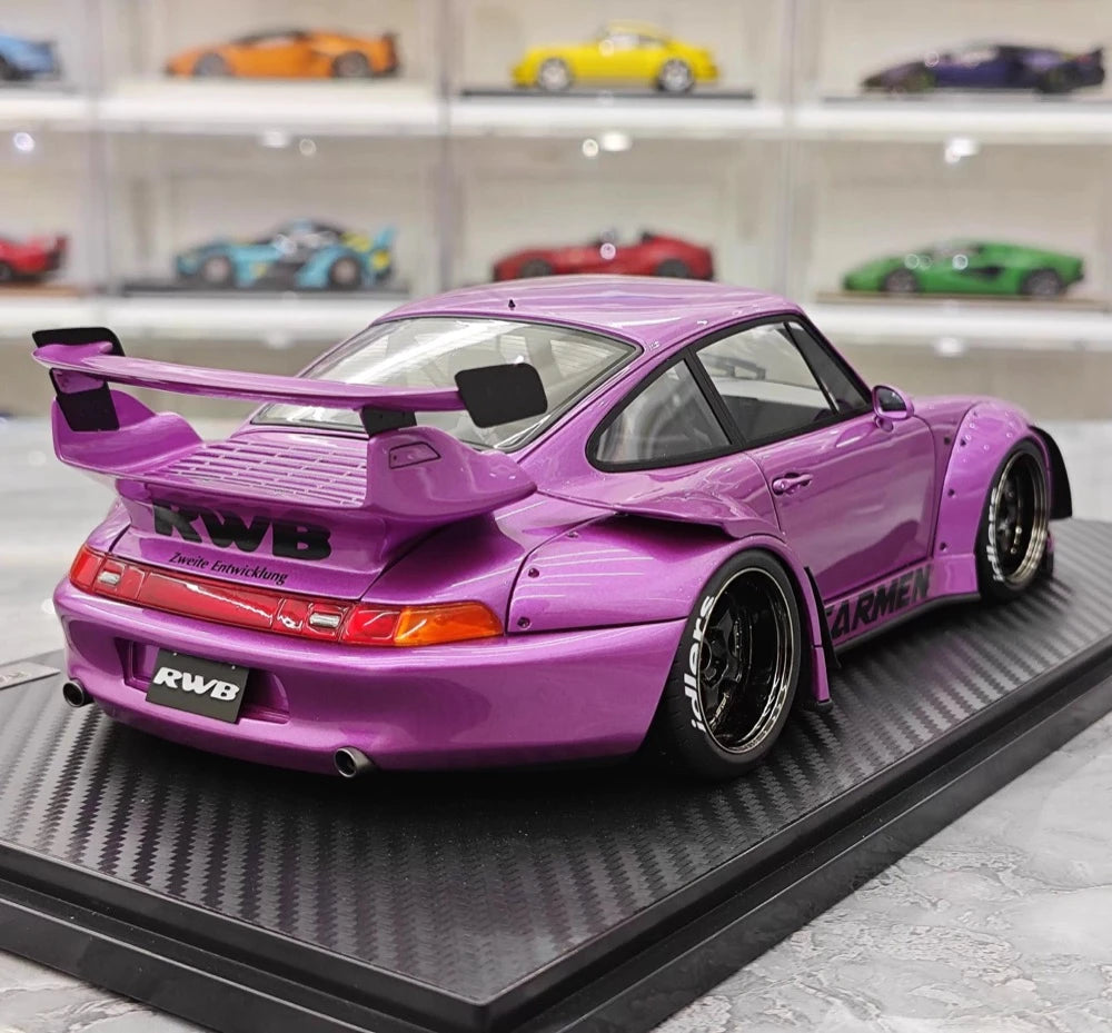 [Ignition] 1:18 Porsche 1996 993 RWB GT3 JDM Widebody viola modellino di auto resina