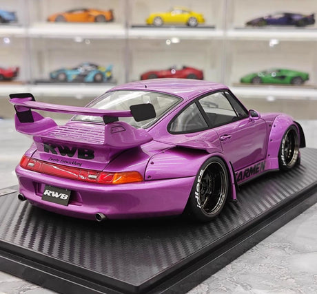 [Ignition] 1:18 Porsche 1996 993 RWB GT3 JDM Widebody Purple Model Car Resin