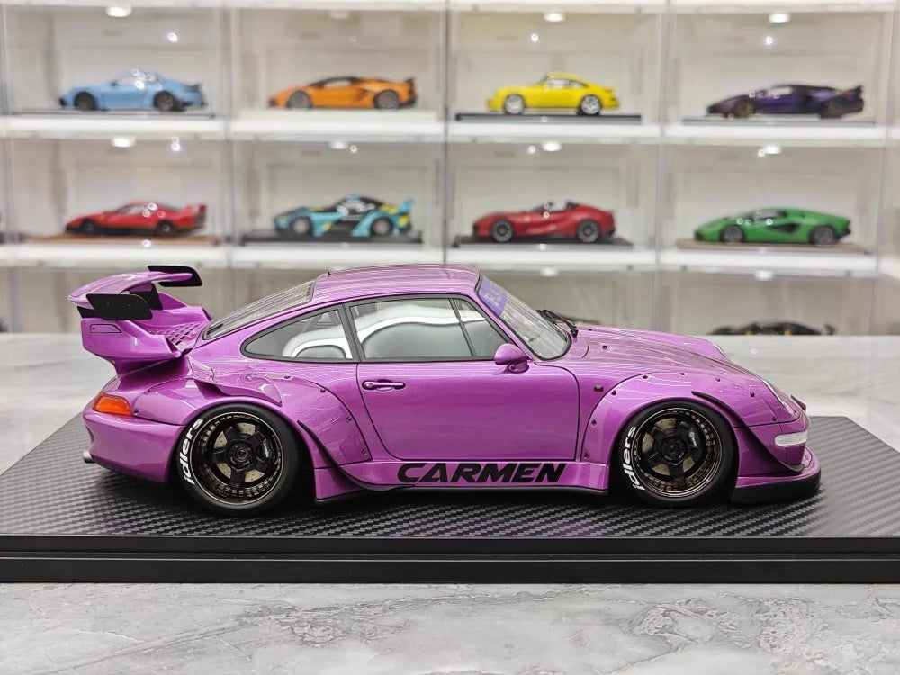 [Ignition] 1:18 Porsche 1996 993 RWB GT3 JDM Widebody Purple Model Car Resin