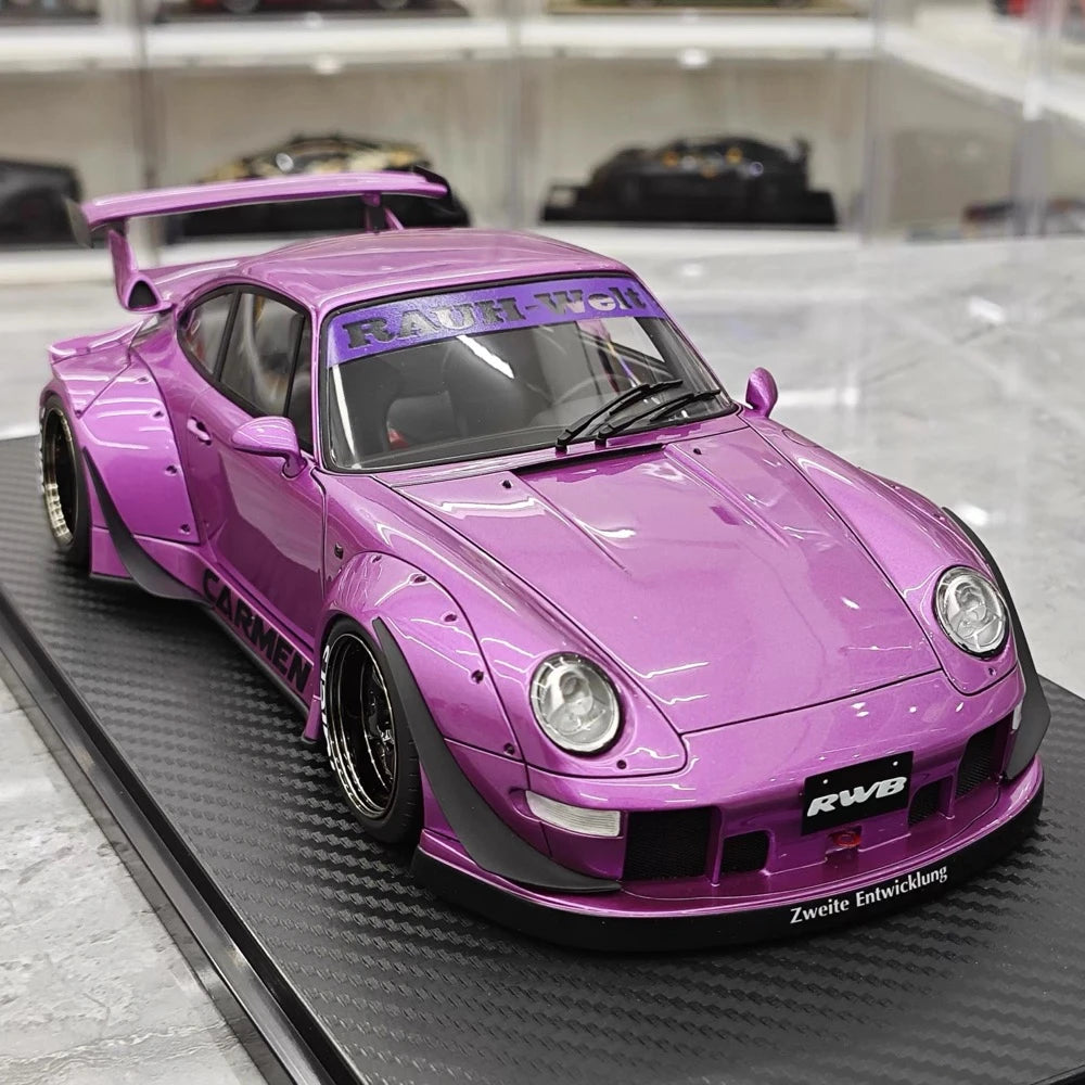 [Ignition] 1:18 Porsche 1996 993 RWB GT3 JDM Widebody viola modellino di auto resina