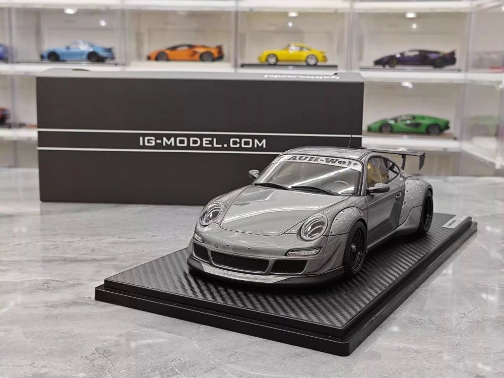 [Ignition] 1:18 Porsche 2009 997 GT3 RWB Widebody grigio modellino di auto resina