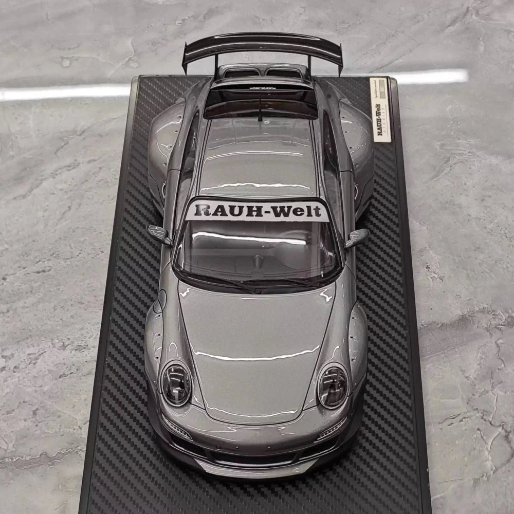 [Ignition] 1:18 Porsche 2009 997 GT3 RWB Widebody grigio modellino di auto resina