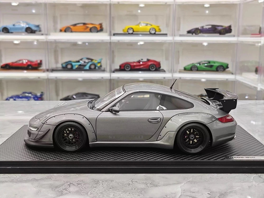 [Ignition] 1:18 Porsche 2009 997 GT3 RWB Widebody grigio modellino di auto resina