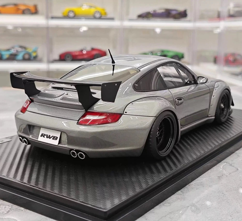 [Ignition] 1:18 Porsche 2009 997 GT3 RWB Widebody grigio modellino di auto resina