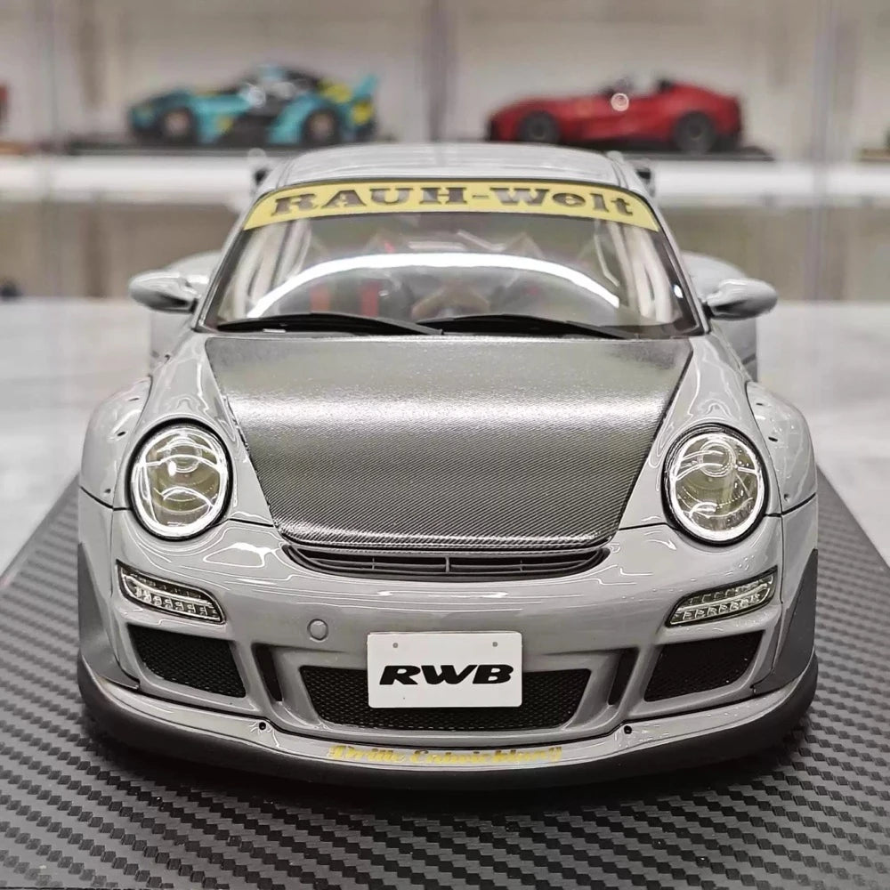 [Ignition] 1:18 Porsche 2009 997 GT3 RWB Widebody gris & noir voiture miniature Resin