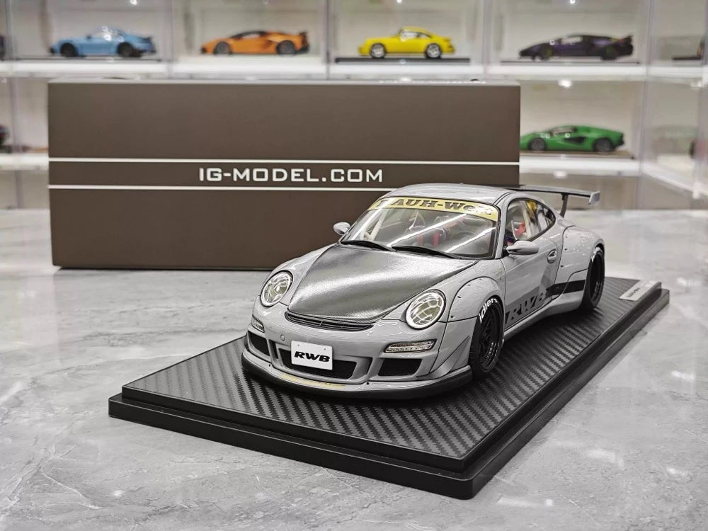 [Ignition] 1:18 Porsche 2009 997 GT3 RWB Widebody grigio & nero modellino di auto resina