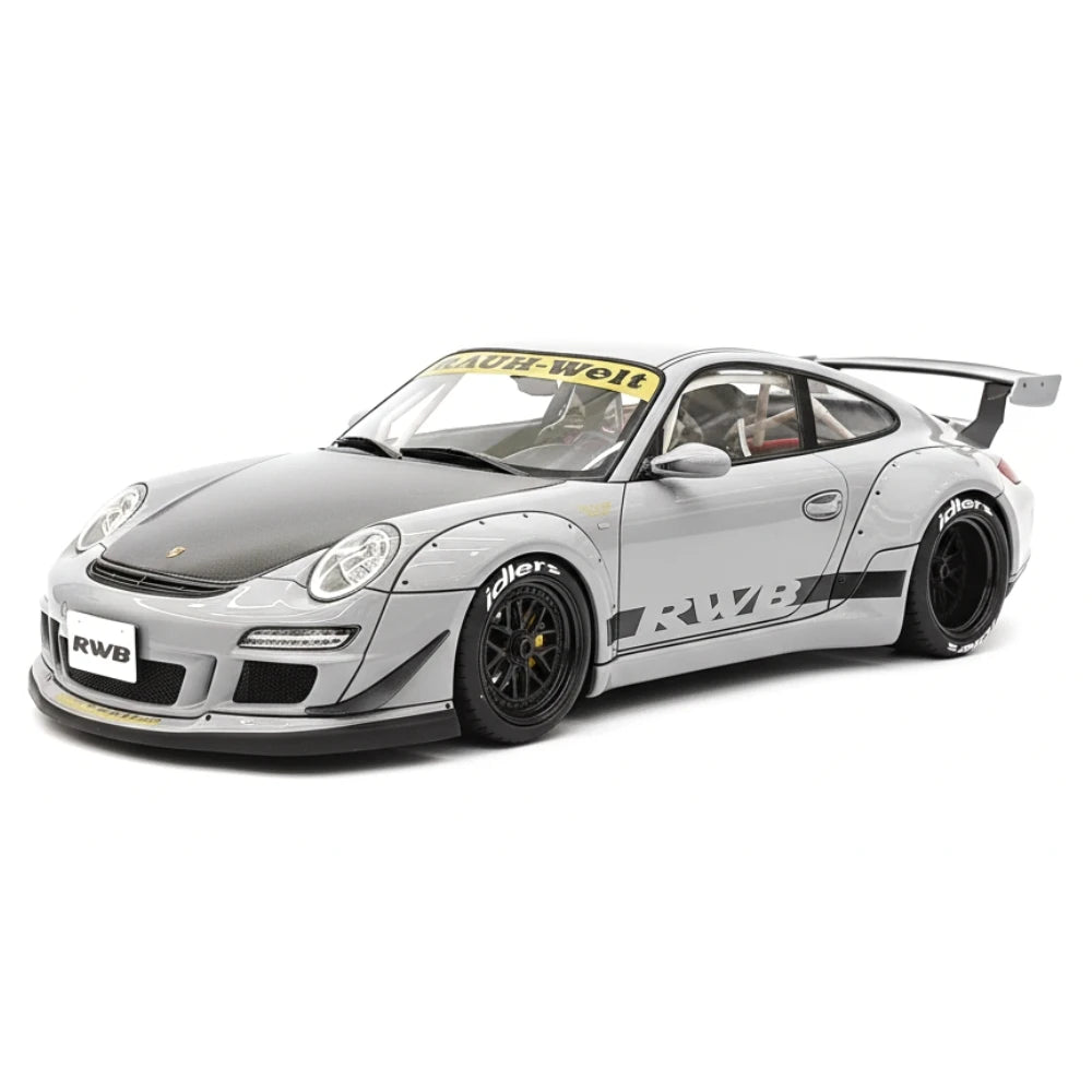 [Ignition] 1:18 Porsche 2009 997 GT3 RWB Widebody grigio & nero modellino di auto resina