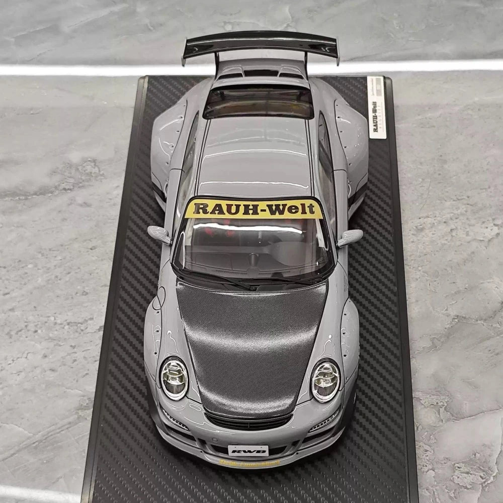 [Ignition] 1:18 Porsche 2009 997 GT3 RWB Widebody grigio & nero modellino di auto resina