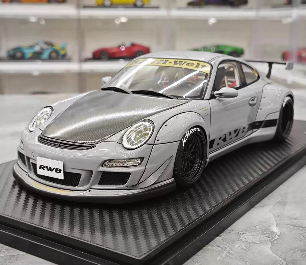 [Ignition] 1:18 Porsche 2009 997 GT3 RWB Widebody grigio & nero modellino di auto resina