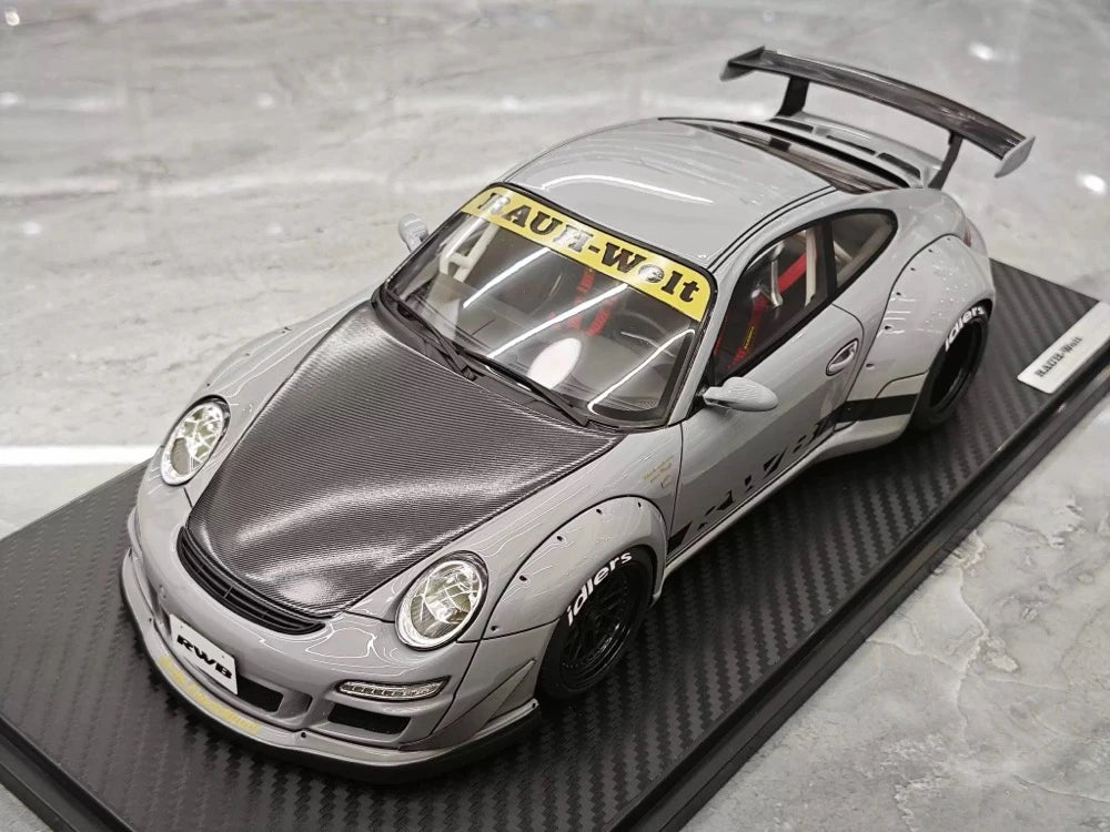 [Ignition] 1:18 Porsche 2009 997 GT3 RWB Widebody grigio & nero modellino di auto resina