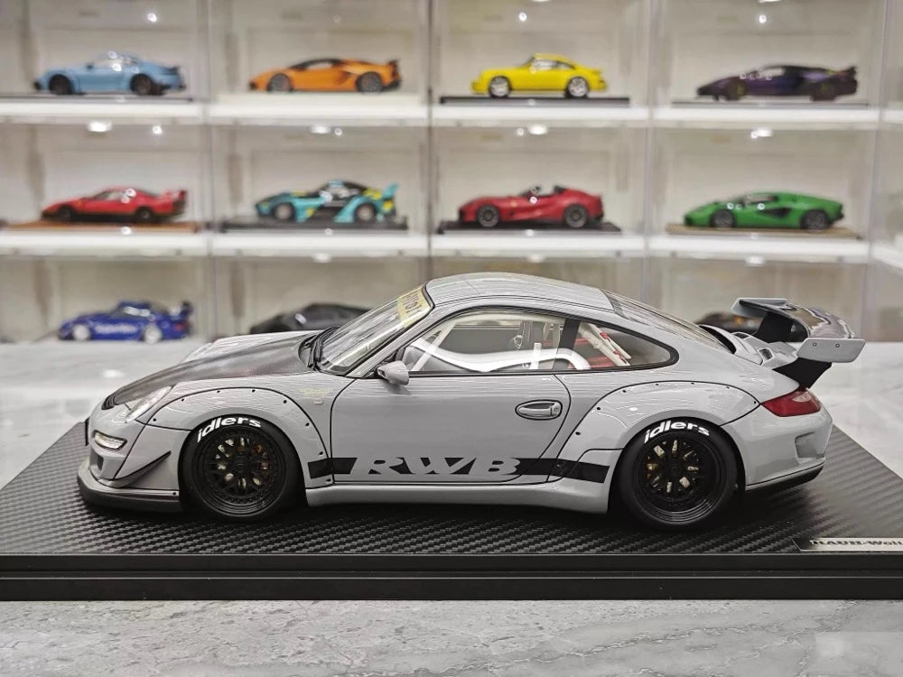 [Ignition] 1:18 Porsche 2009 997 GT3 RWB Widebody grigio & nero modellino di auto resina