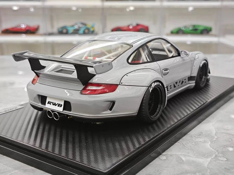 [Ignition] 1:18 Porsche 2009 997 GT3 RWB Widebody Gray & Black Model Car Resin