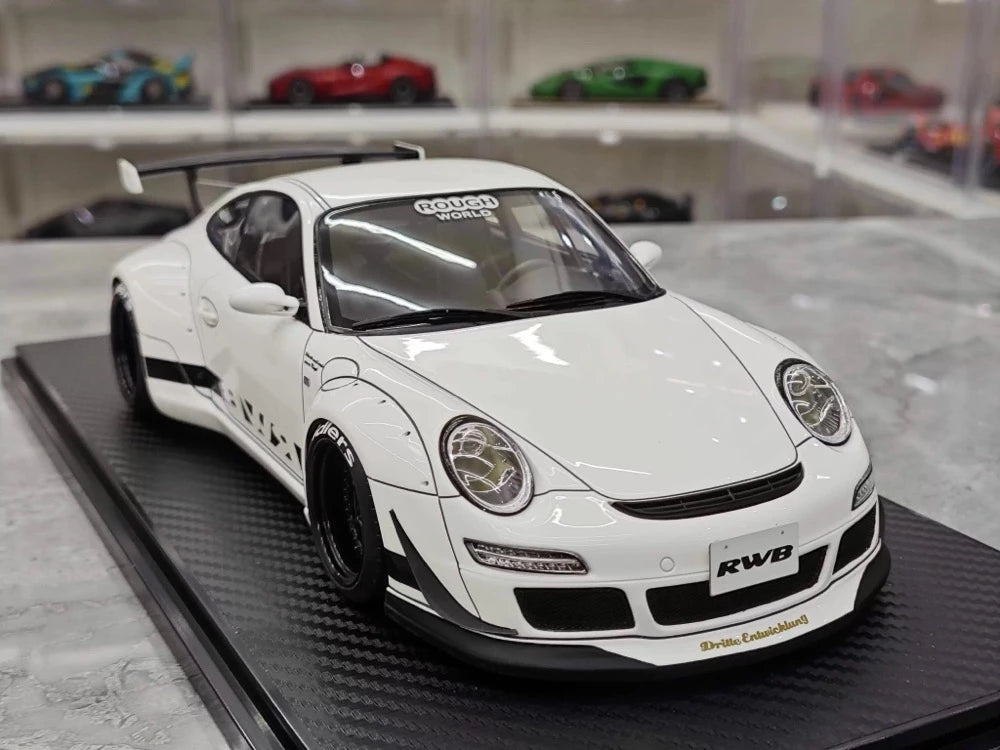 [Ignition] 1:18 Porsche 2009 997 GT3 RWB Widebody White & Black Model Car Resin
